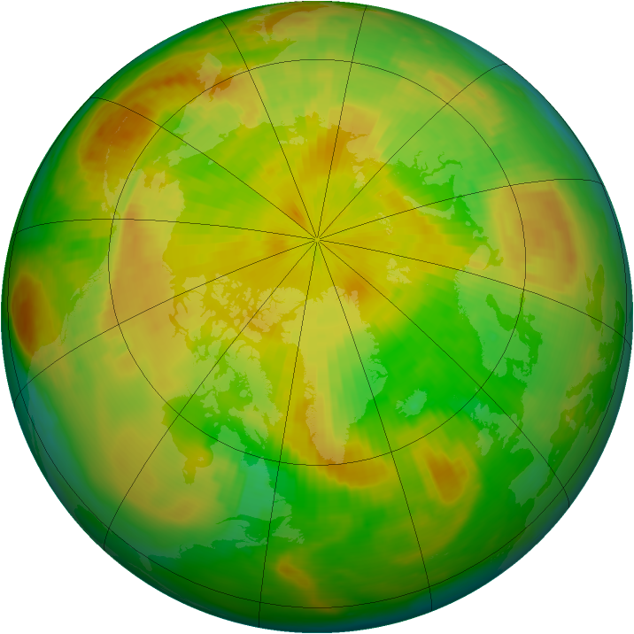 Arctic ozone map for 14 May 2000